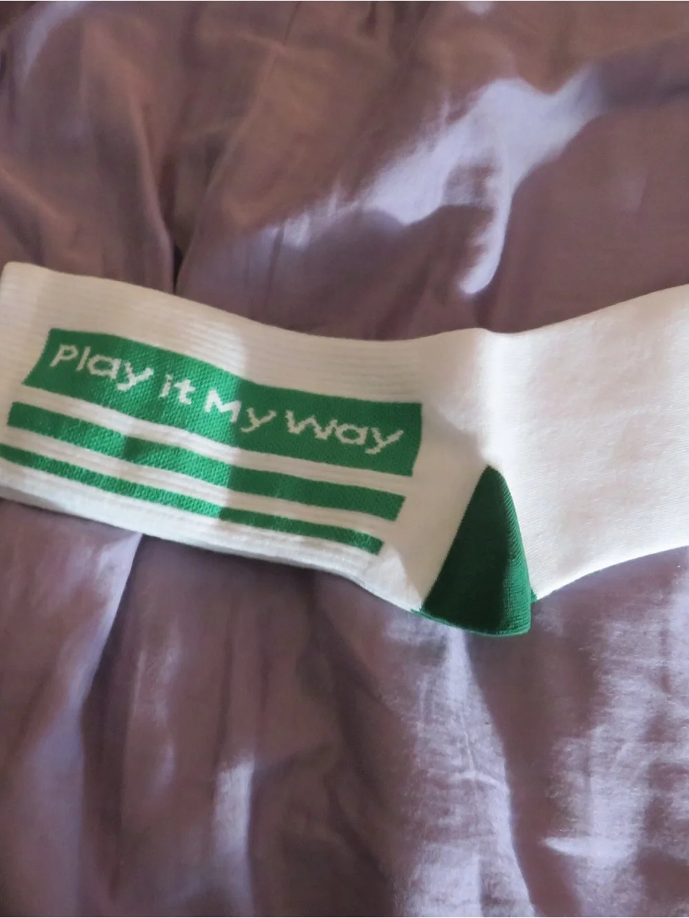 HALARA White Athletic Socks with Green Accents
